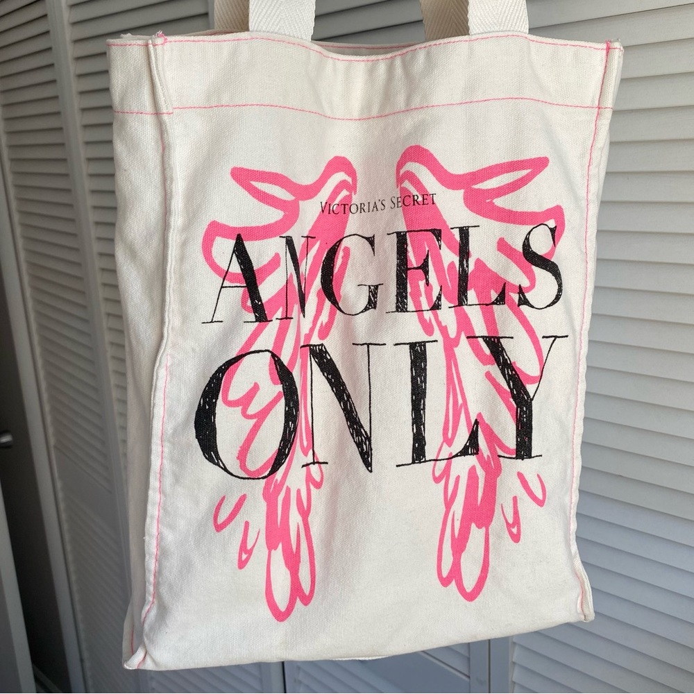 Y2K Victorias Secret Angels Only Small Canvas Tote Bag